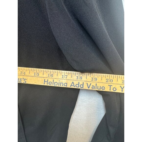 Kathie Lee Collection Black Button-Up Cardigan With Tie Size L 100% Polyester - Picture 4 of 8